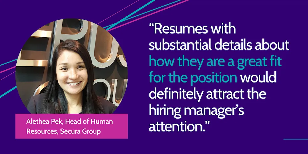 Job application success story visual