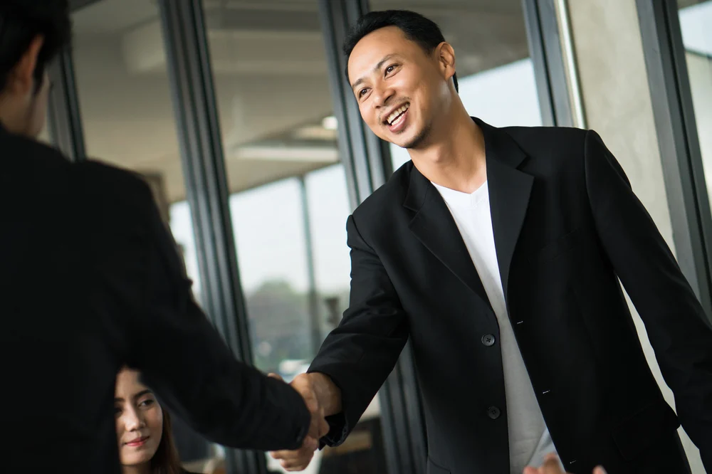 Professional business exchange photo