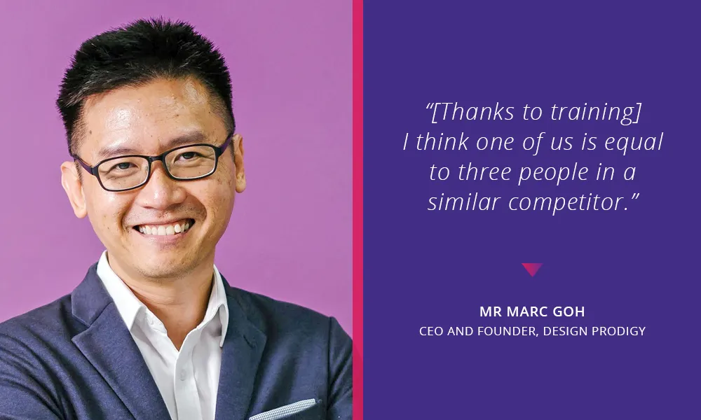 training workers quote for career growth, Mr Marc Goh