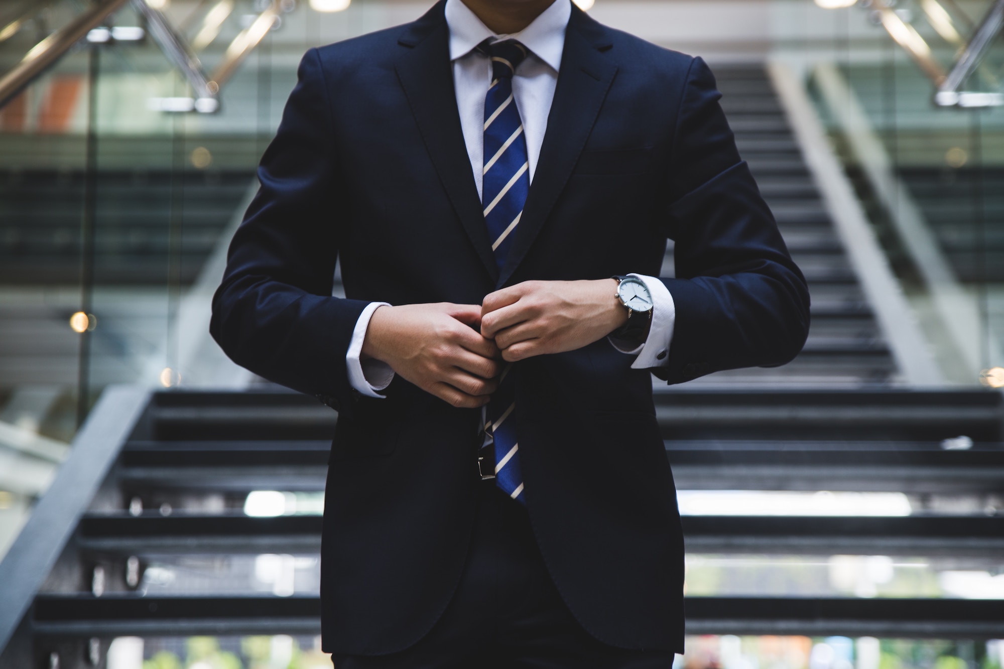 A man dressing smartly for first day of work