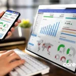 someone looking at big data on different tools