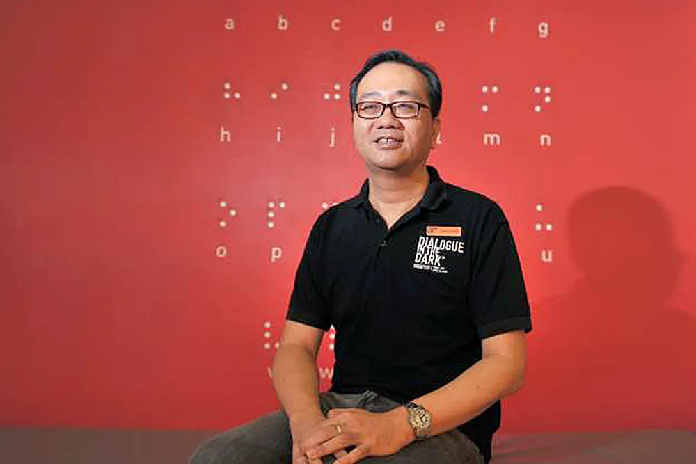 Wesley’s favourite part of being a facilitator at Dialogue in the Dark is interacting with visitors