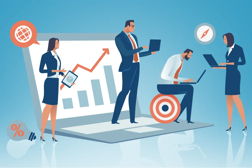 Hiring from within concept graphic, hiring more workers banner