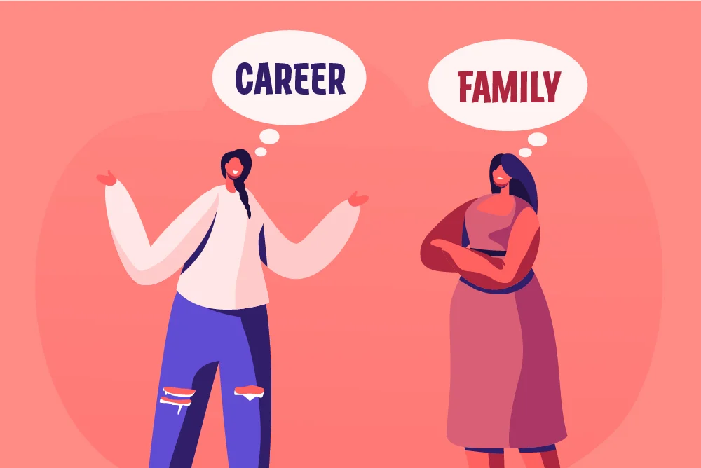 Managing clash of values visual, career and family