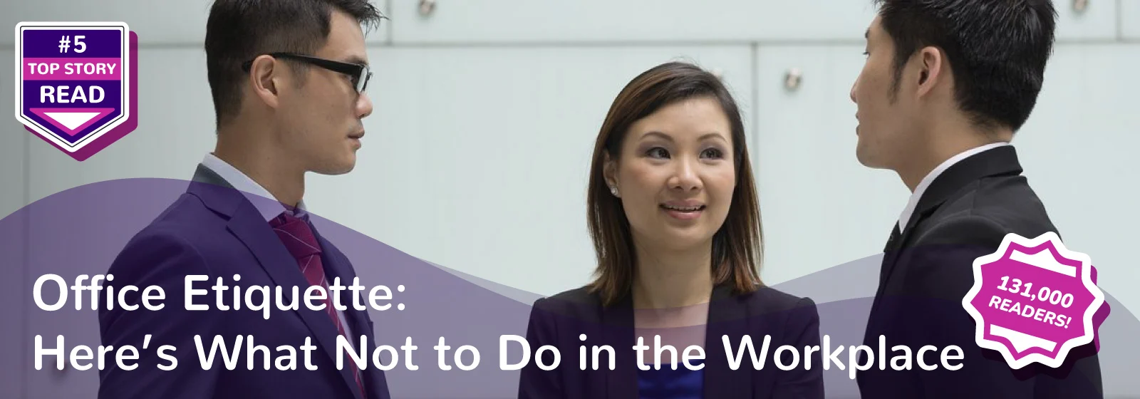 Professionals having a discussion at work, office etiquette