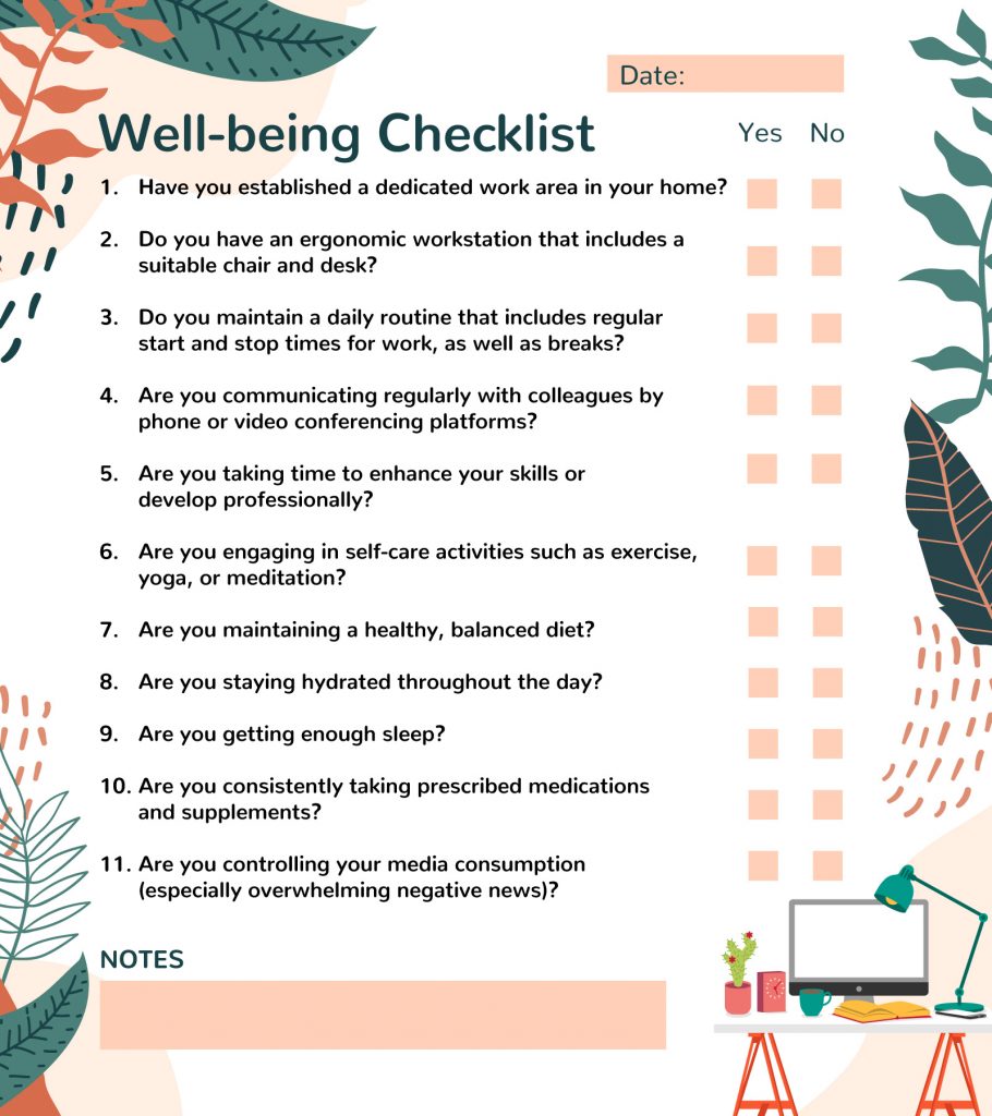 Your Checklist to Staying Mentally and Physically Healthy at Work