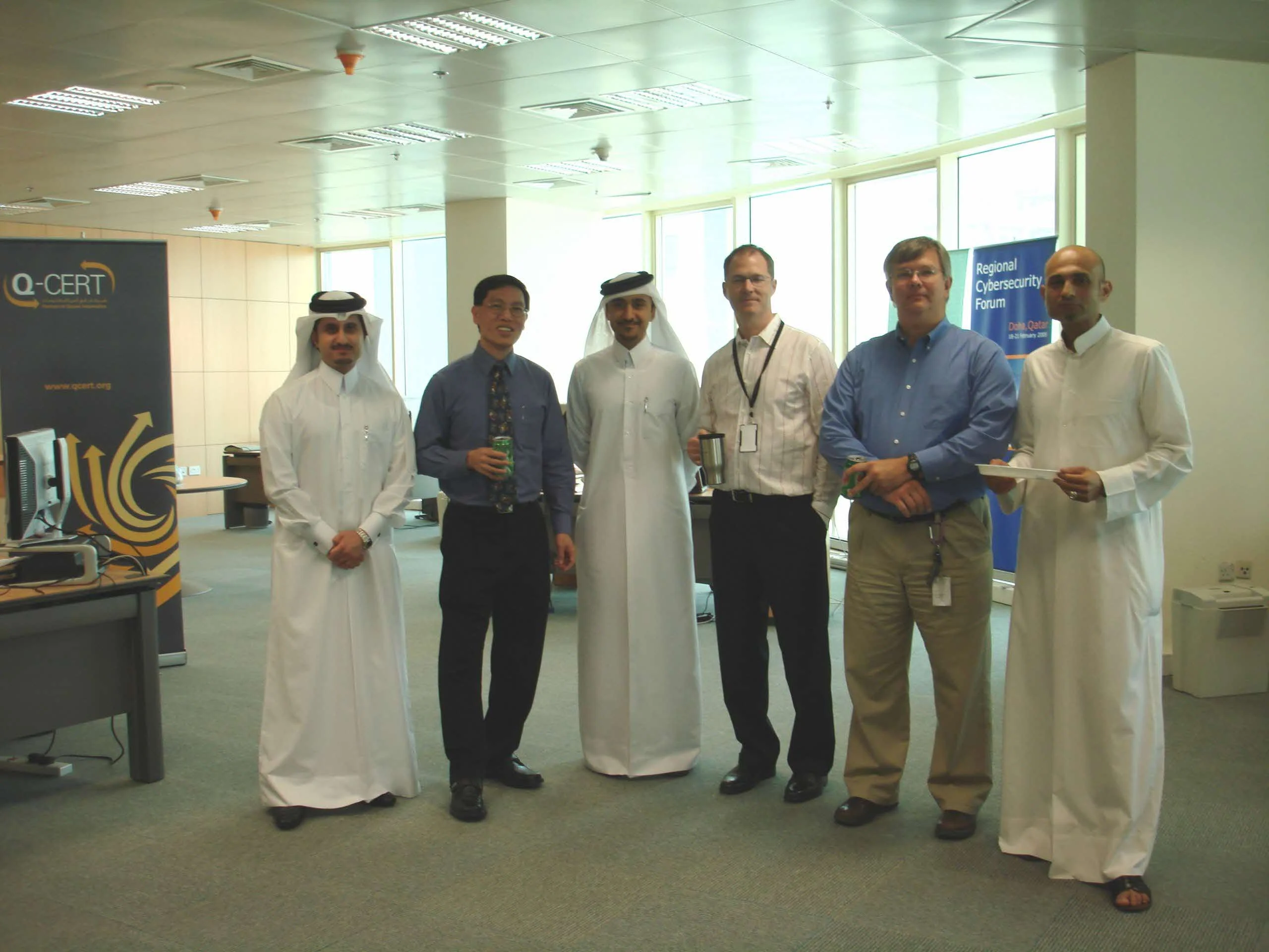 Colleagues at ictQATAR workplace 2008 photo