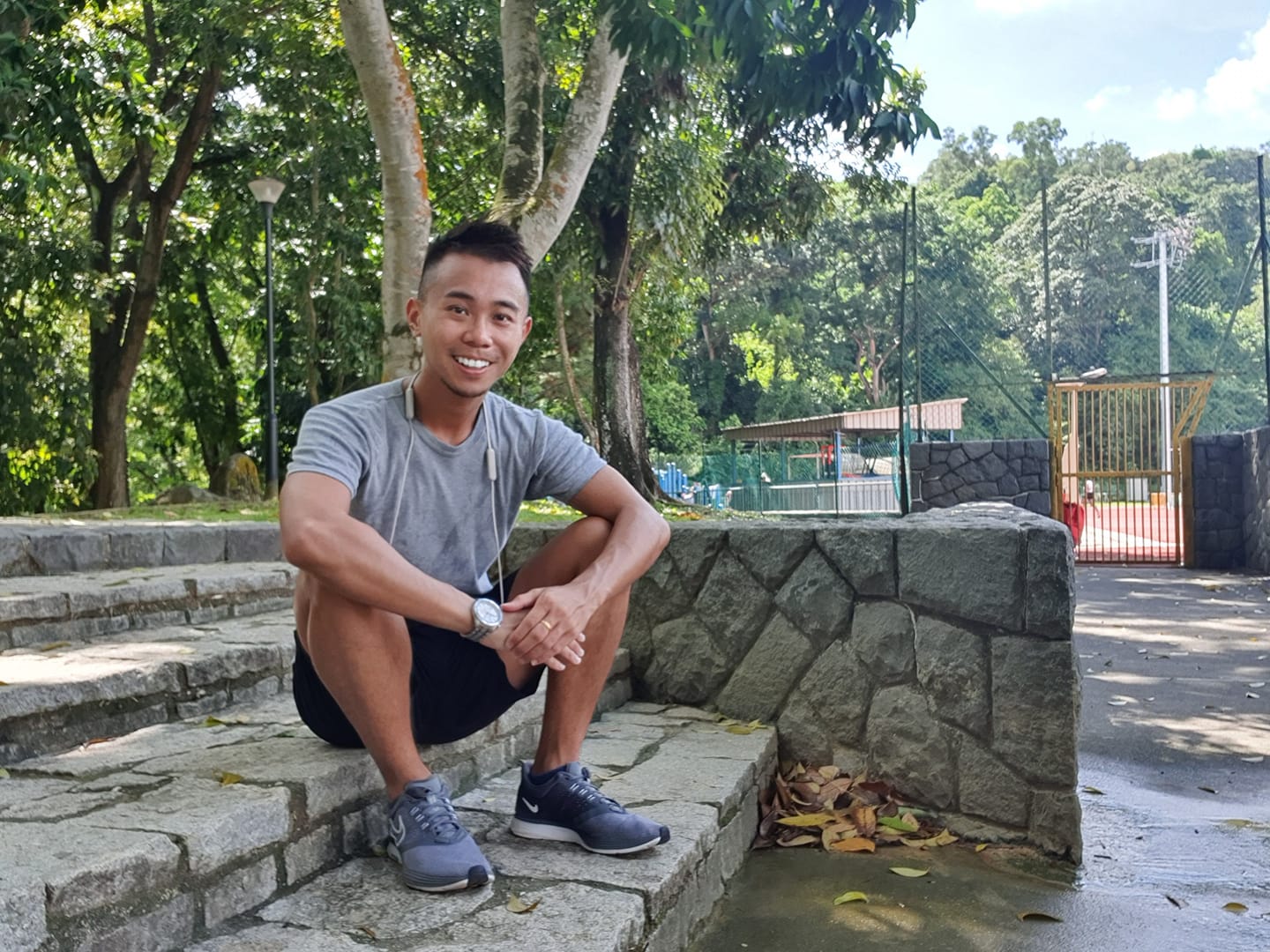 SK Ong after run – portrait or action shot