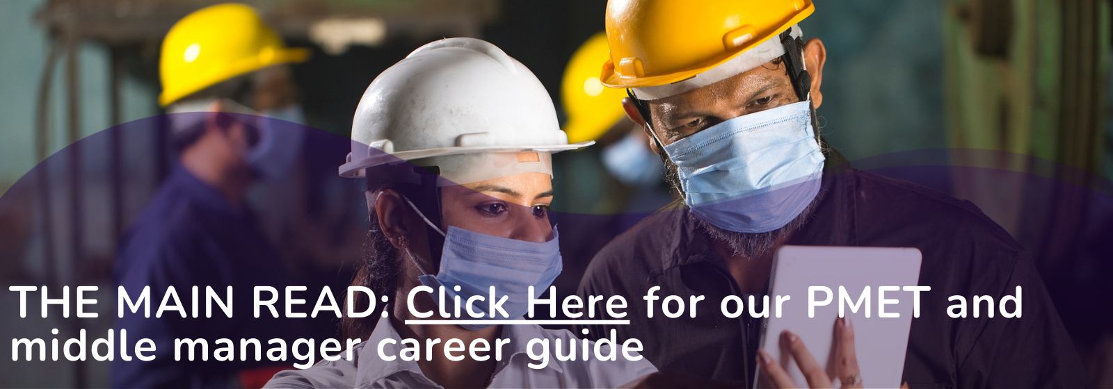 engineers in hard hats discussing