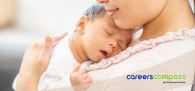 Woman holding her baby