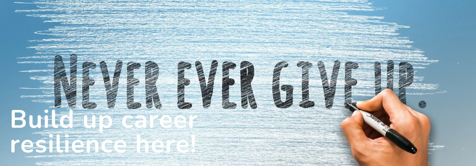Never Give Up banner