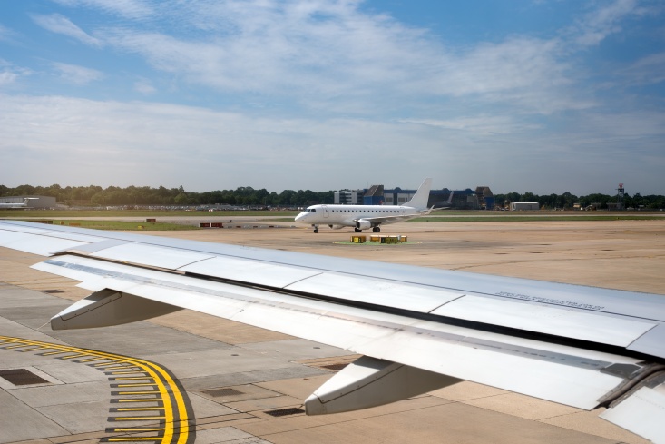 Airplanes on the runway