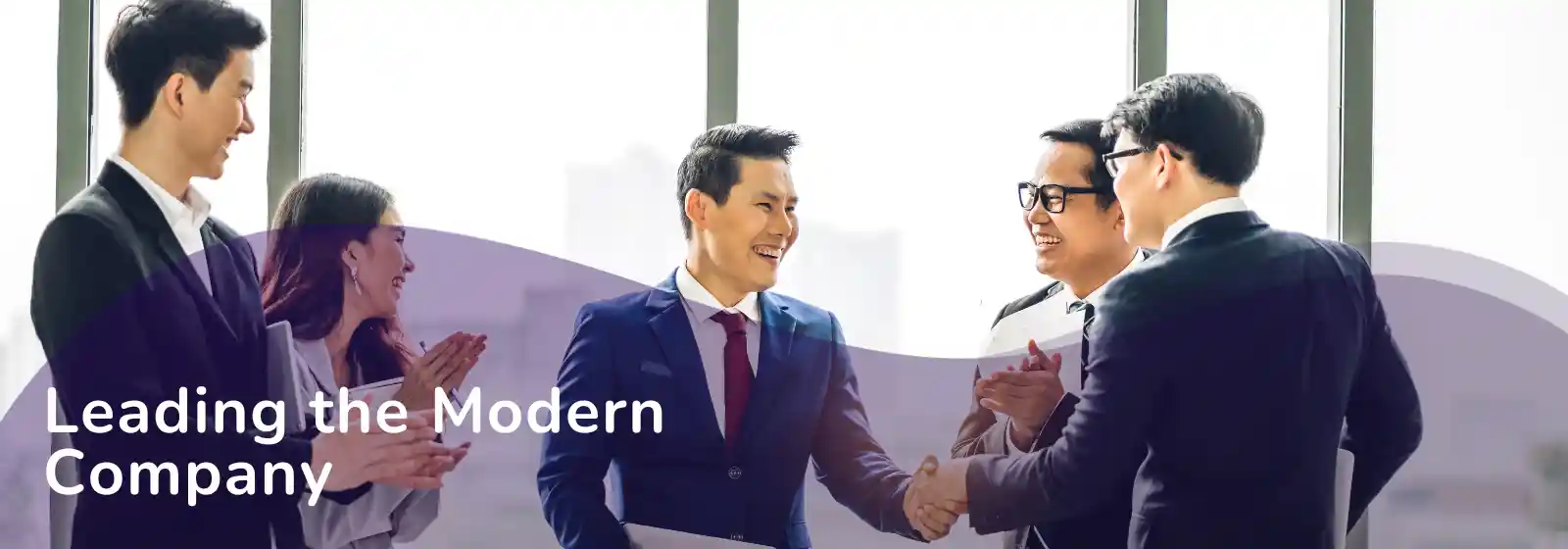 Business leadership visual for leading the modern company