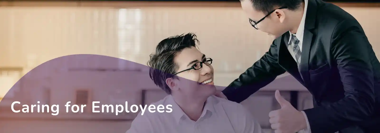 Business leadership infographic, caring for employees