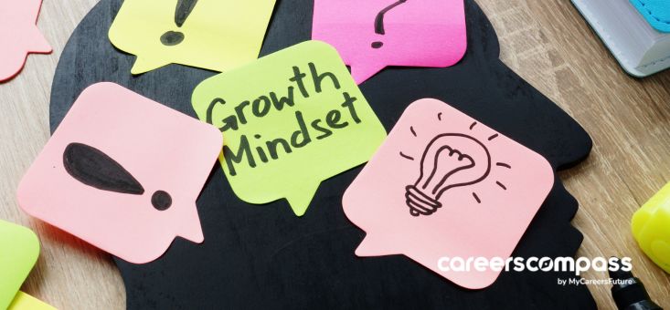 sticky notes that say "growth mindset"