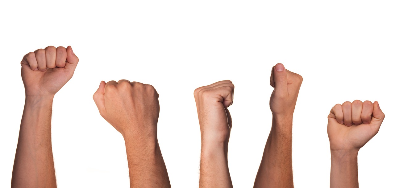 Fist symbolising strength and determination
