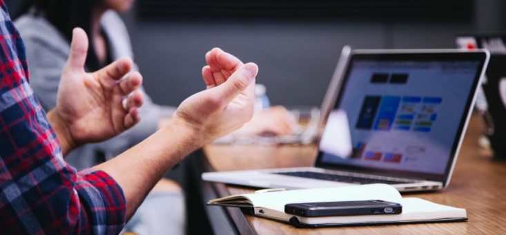 An employee developing a plan to improve their communication skills