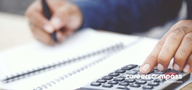 A man is managing his finances for the new year