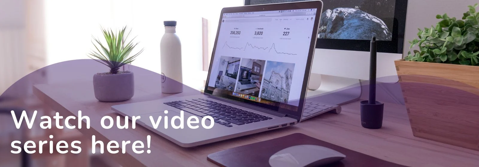 Video hero page banner background visual