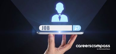 The keyword job on a search page