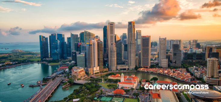 singapore's business district representing its finance sector