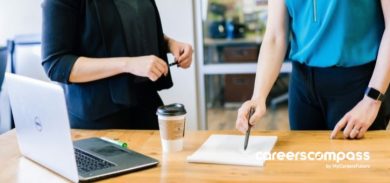 Manager doing an appraisal with a subordinate