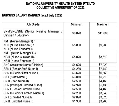 national university health system nursing salary ranges
