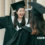 Asian fresh grads celebrating future-proofing their career health