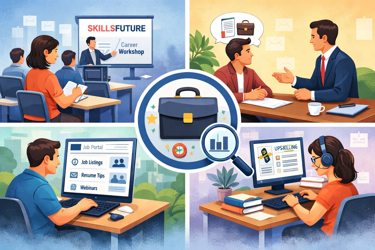 Infographics 4 steps to maximise JS scheme for consistent job search